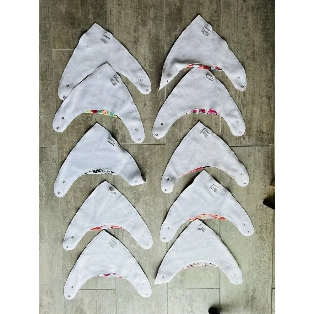 10-Pack Baby Bandana Bibs Upsimples Drooling Teething Super Absorbent Boho Girls